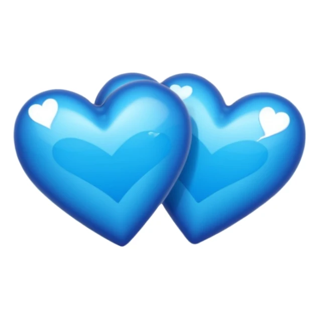Dos coras azules pero arriba de otro pero solo 2 coras azules como este quiero pero en azul 💞 sticker
