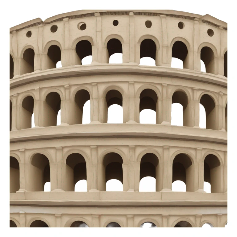 Rome colosseum in apple emoji style sticker