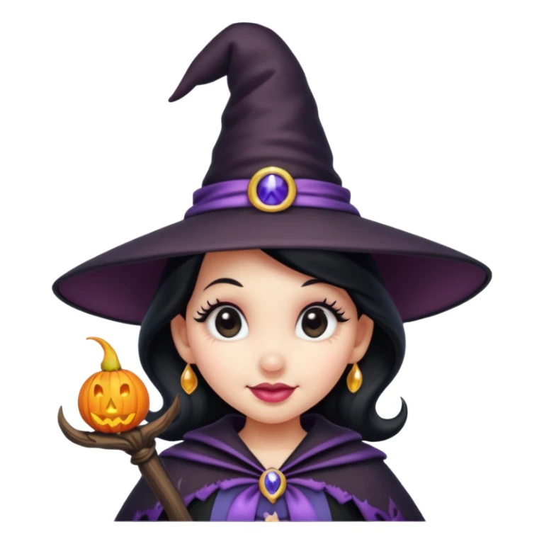 
Minnie mouse as a witch cartoon -style/cute and transparent for a sticker sticker