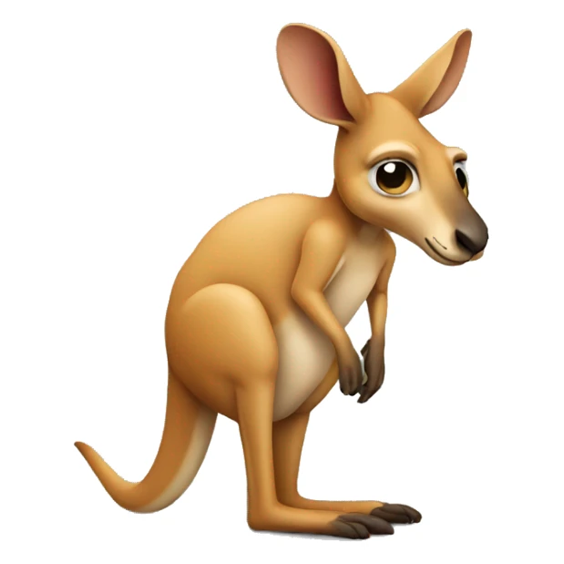 kangaroo leaning  sticker