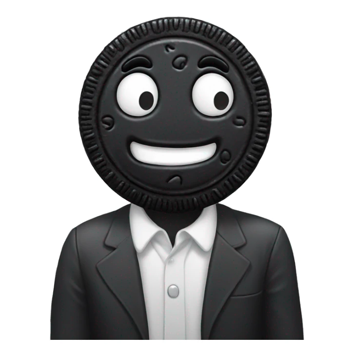 Oreo, cartoon, happy sticker