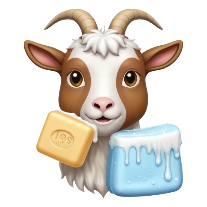 goat eating a bar of soap sticker