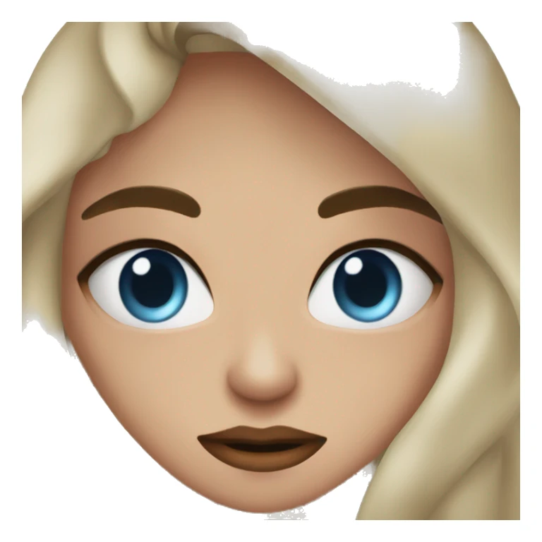 cara con fuego en los ojos mordiendose los labios sticker