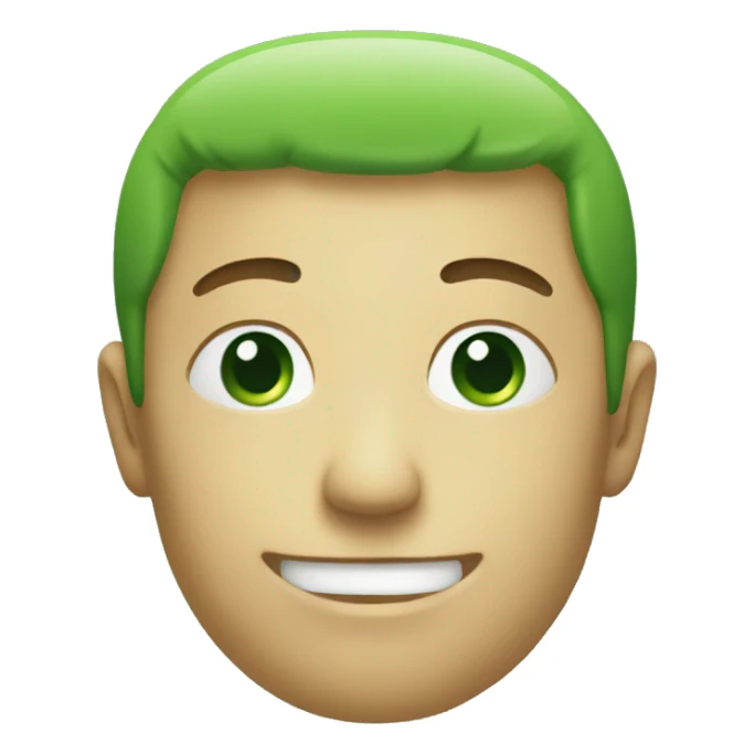 Green small square sticker