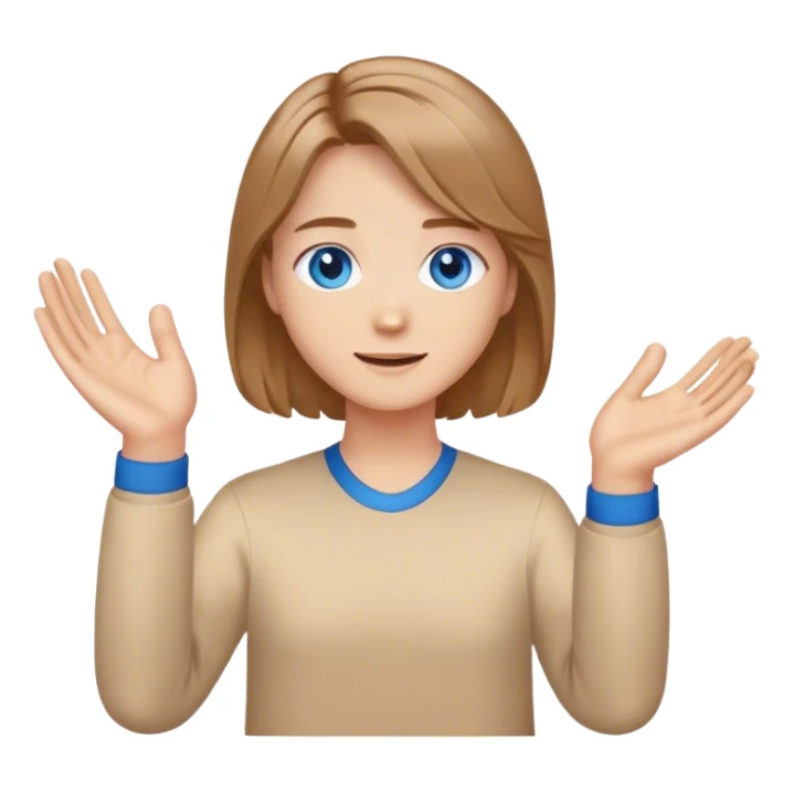 Applaus an meine beste freundin, mit so hellbraunen mittellangen haare, mit blauen augen  sticker