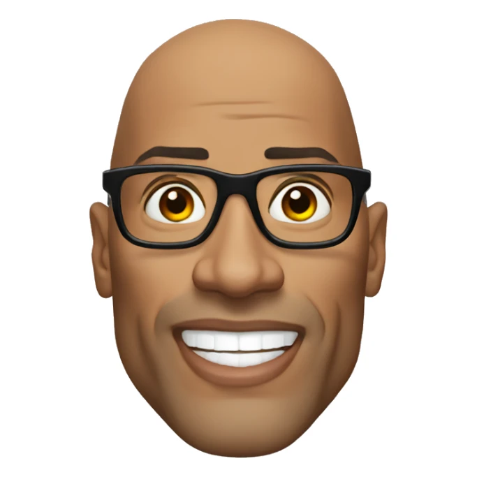 Dwayne Johnson glasses sticker