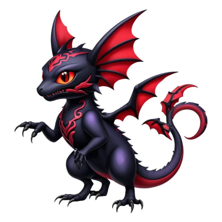Shiny Epic Badass Gothic Noibat-Salandit-Litten-Hybrid sticker