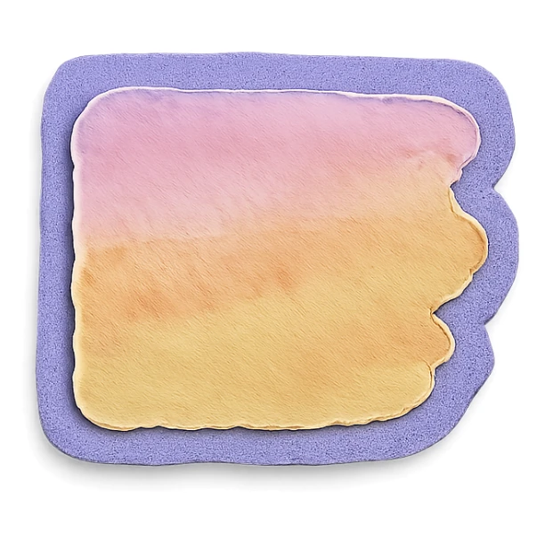 soft pastel hand-painted watercolor brush stroke for borders sticker