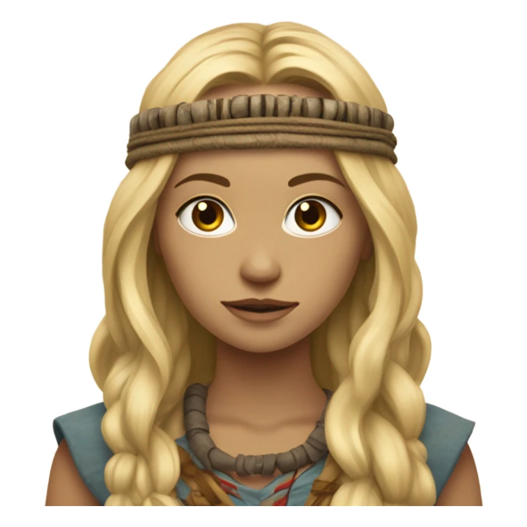 Blonde cave women sticker