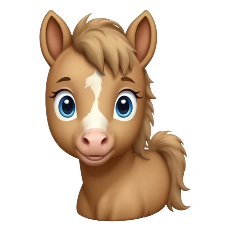 a foal horse with big blue eyes sticker