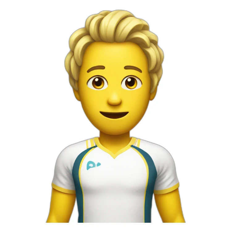 Humanlike Banana in a tennis uniform sticker