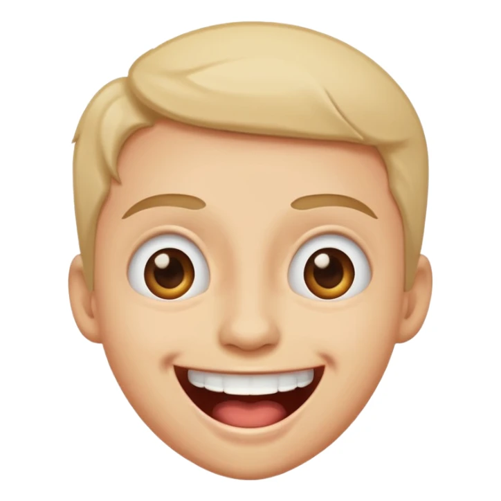 I want an overly excited face that says “I am so excited, I cannot contain. With eyes tightly squeezed closed together and a big grin emoji. With no  eyes  sticker