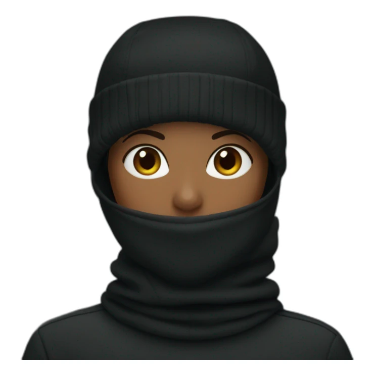 Lacoste black balaclava girl sticker