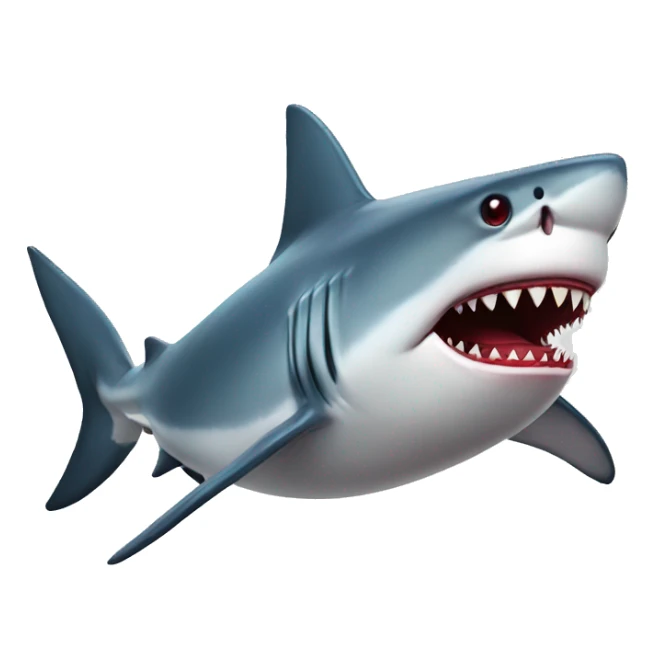 shark with a blood hat sticker