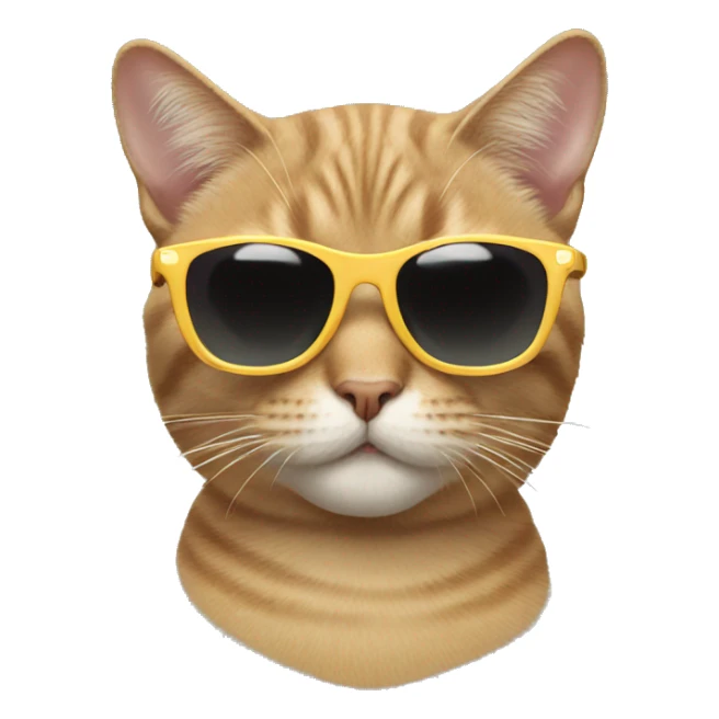 Cat with sunglasses sticker