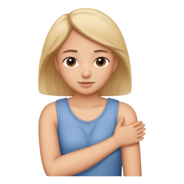 A Hand on placed on another persons shoulder zoomed in but you only see the one person and the hand on the shoulder which is coming from behind them like holding their shoulder  sticker