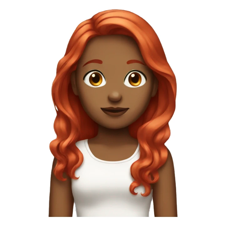 girl red hair sticker