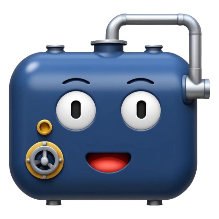 navy blue boiler emoji modern no face detailed sticker