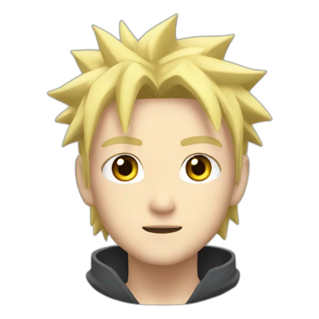Naruto has blonde hair and gray eyes sticker