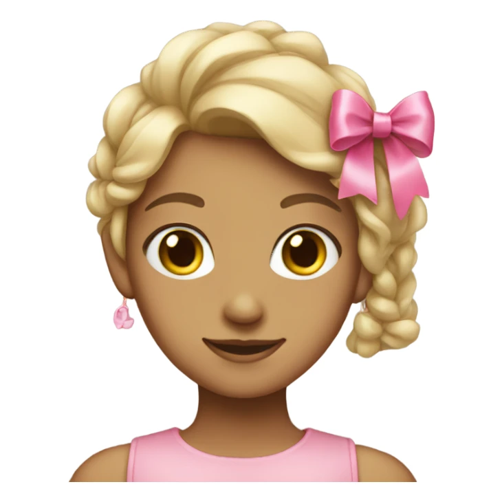 Just a girl with a pink bow on the side of her head sticker
