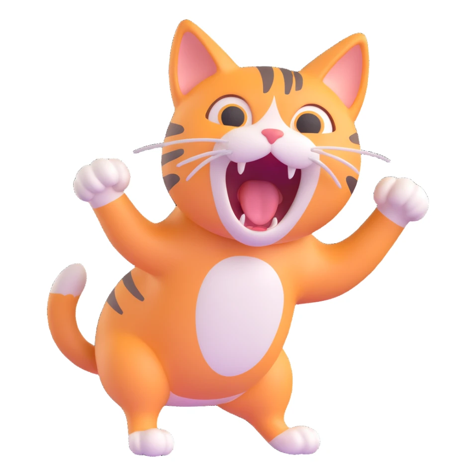 Gato gritando sticker