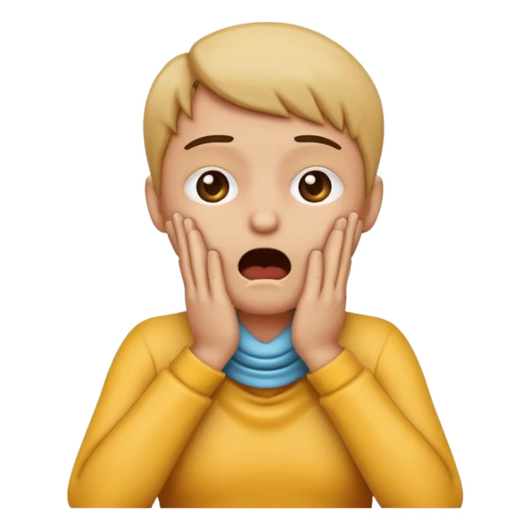 Emoji with hands over throat sticker