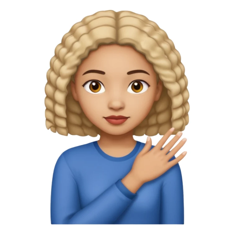 mixed girl with hand on shoulders sticker