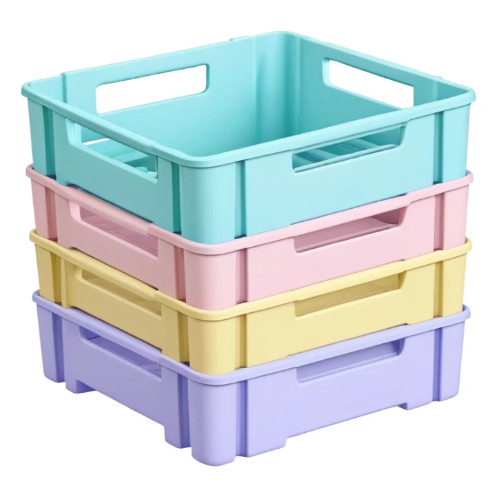 plastic pastel crate from scandinavian brand hay sticker