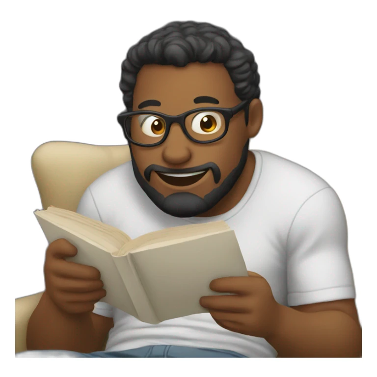 Reading comic  sticker