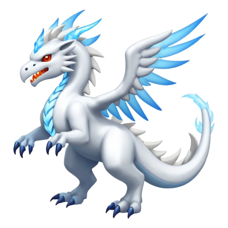 Kyurem-Reshiram-Fakémon-hybrid-creature (full body)  sticker