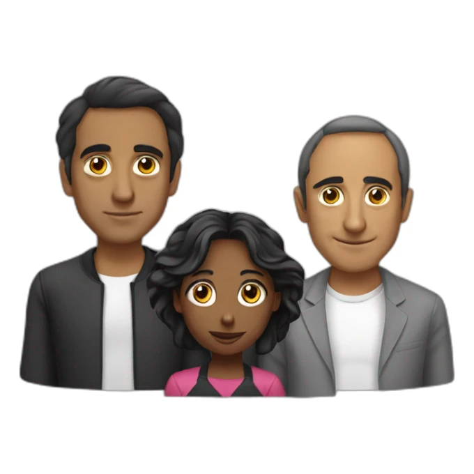Zemmour with 2 black people  sticker