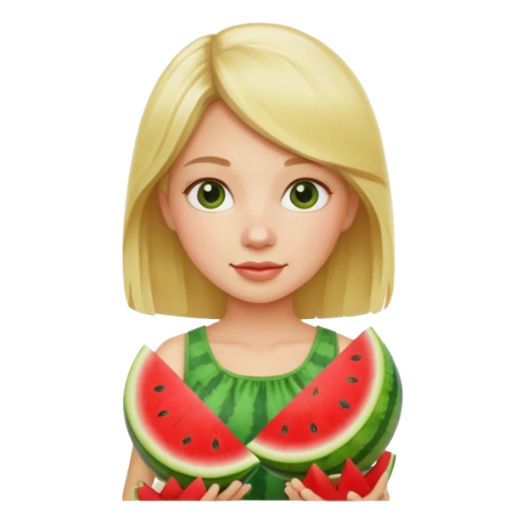 Blond Girl With watermelons sticker