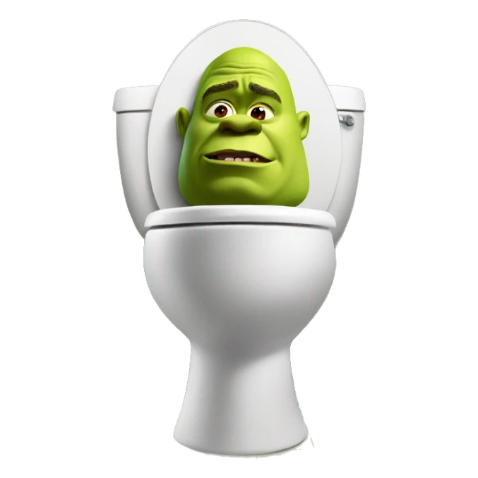 shrek in a toilet sticker