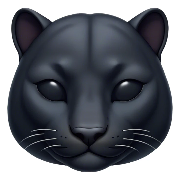 Meme-Worthy cute Sleeping Panther Portrait Emoji, Head resting peacefully with a contented smile, showcasing a luxuriously sleek form and eyes gently closed in serene slumber, Simplified yet comically adorable features, highly detailed, glowing with a soft, drowsy dark light, high shine, relaxed and utterly lovable, stylized with an air of playful laziness, bright and heartwarming, soft glowing outline, capturing the essence of a sleeping panther that feels destined to become the next viral icon of adorable rest! sticker