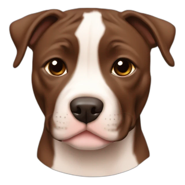 All brown Staffordshire bull terrier puppy sticker