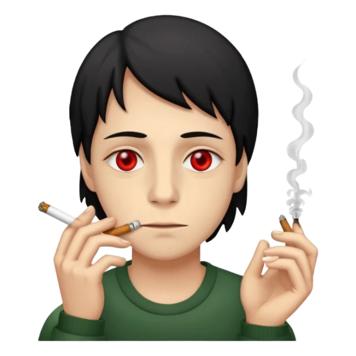 Emoji cansado mariguano sticker