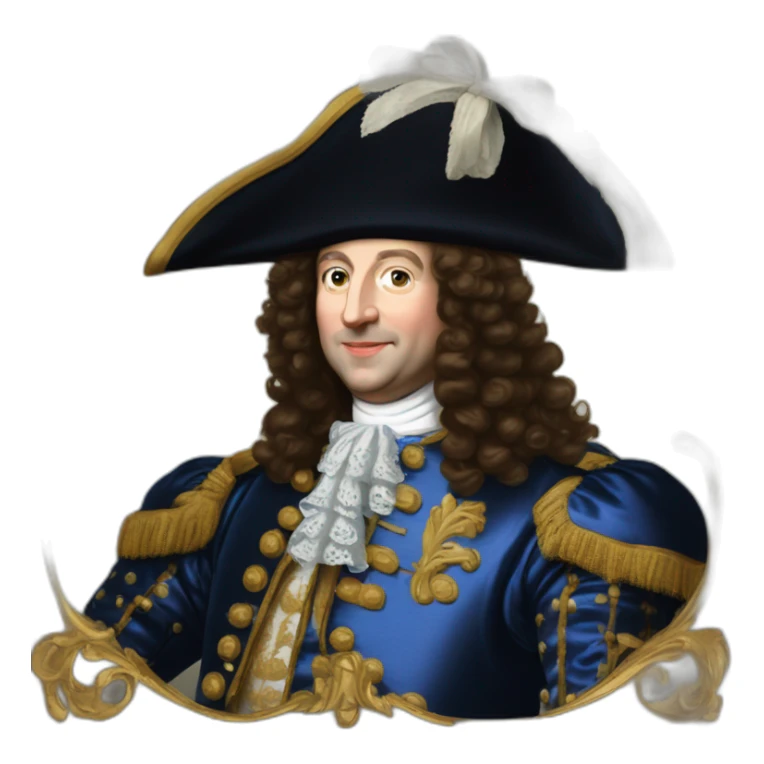 Macron mélanger avec Louis XIV sticker