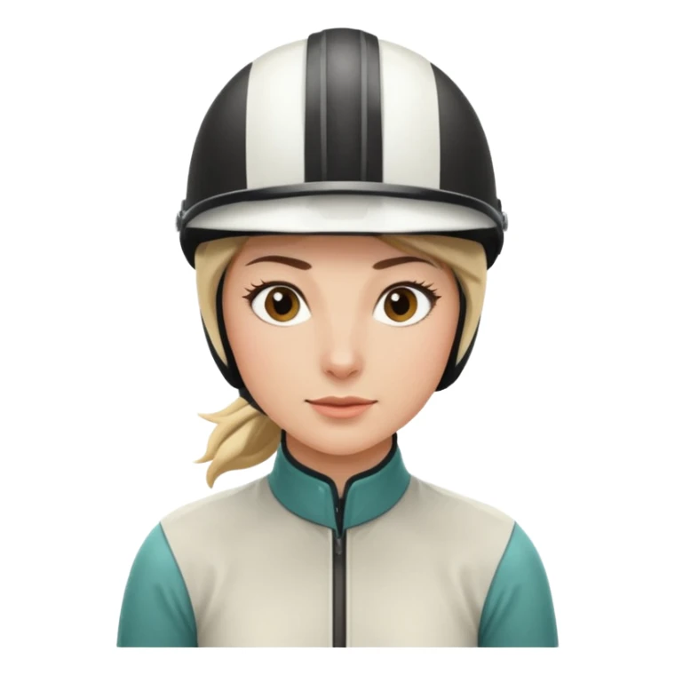  horse jockey woman face sticker