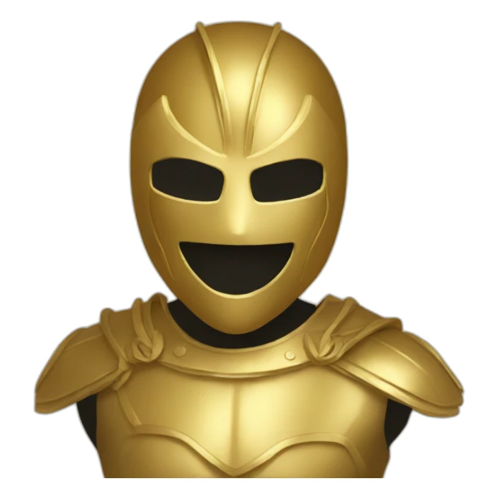 golden masked sticker