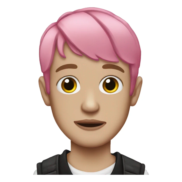 lil peep, pink hair, face tattoos sticker