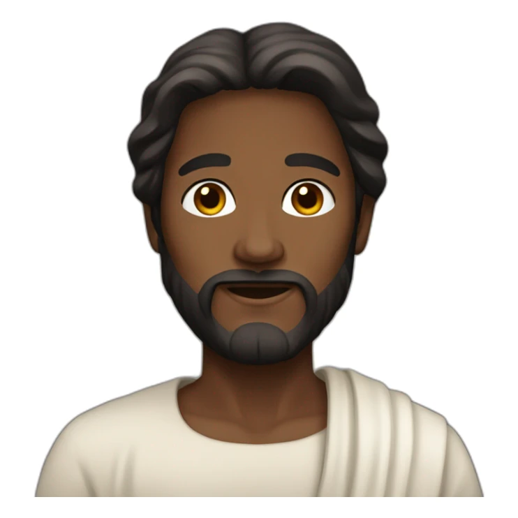 jesus with dark hair and skin sticker