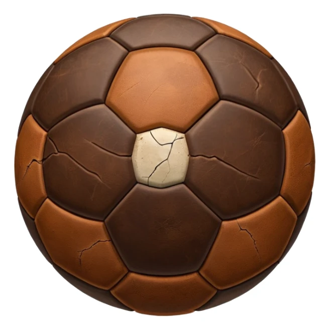 1800's brown old soccer ball sticker