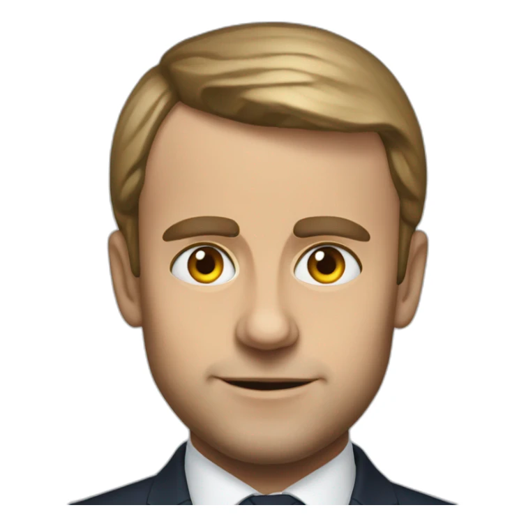 macron cross eyes sticker