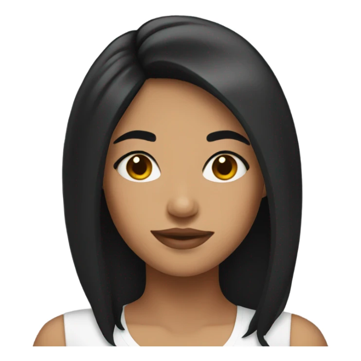 Latina girl with black hair sticker