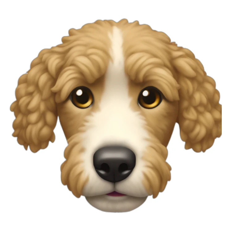 Un caniche qui mange un concombre sticker