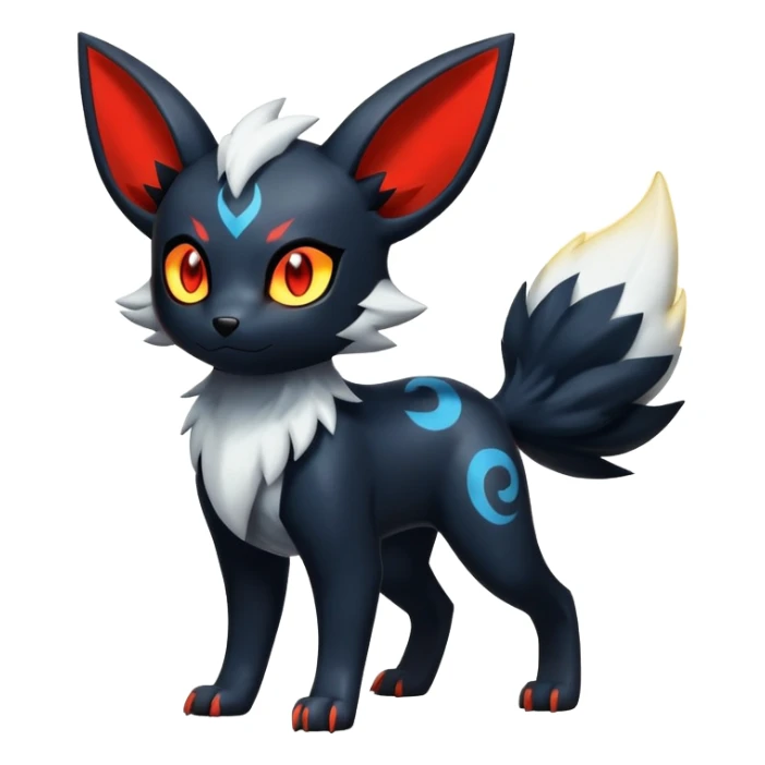 Shiny Litten-Umbreon-Absol-Hybrid (full body) sticker