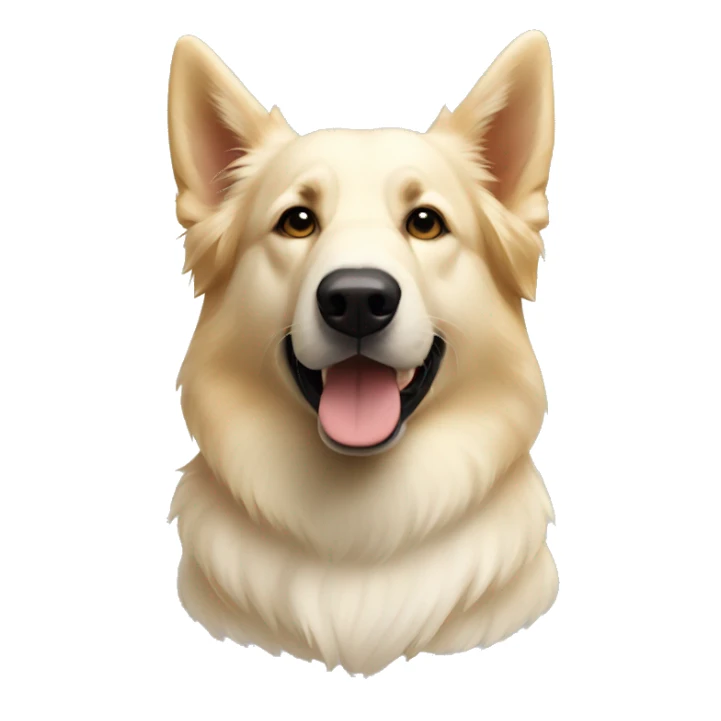 WHITE colored German shepherd and golden retriever sticker