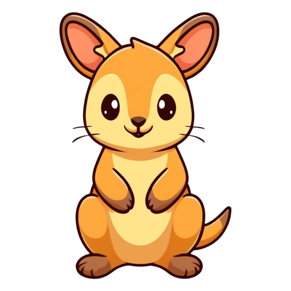 adorable joey baby kangaroo sticker