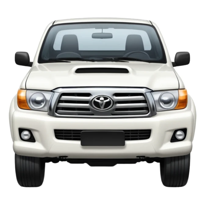 white Toyota Hilux style pickup truck sticker