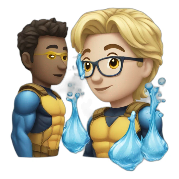 Superheros of water sticker